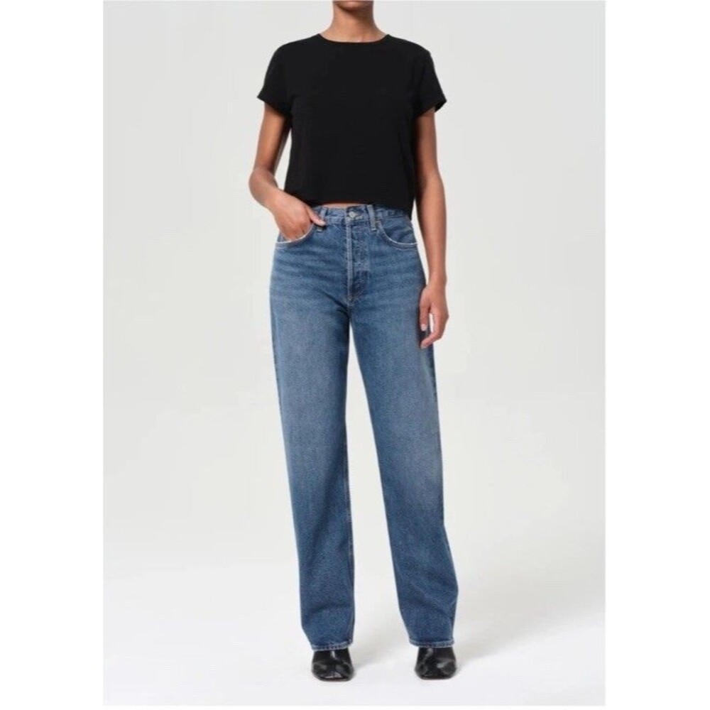 Agolde Kelly High Rise Relaxed Straight Jeans Essence Women's Size 25